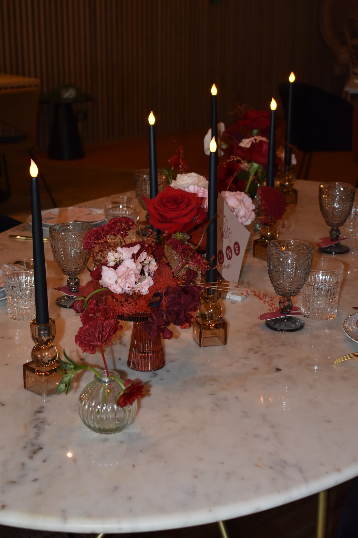 LOCATION Bougeoir chandelier "cierge" en verre couleur champagne