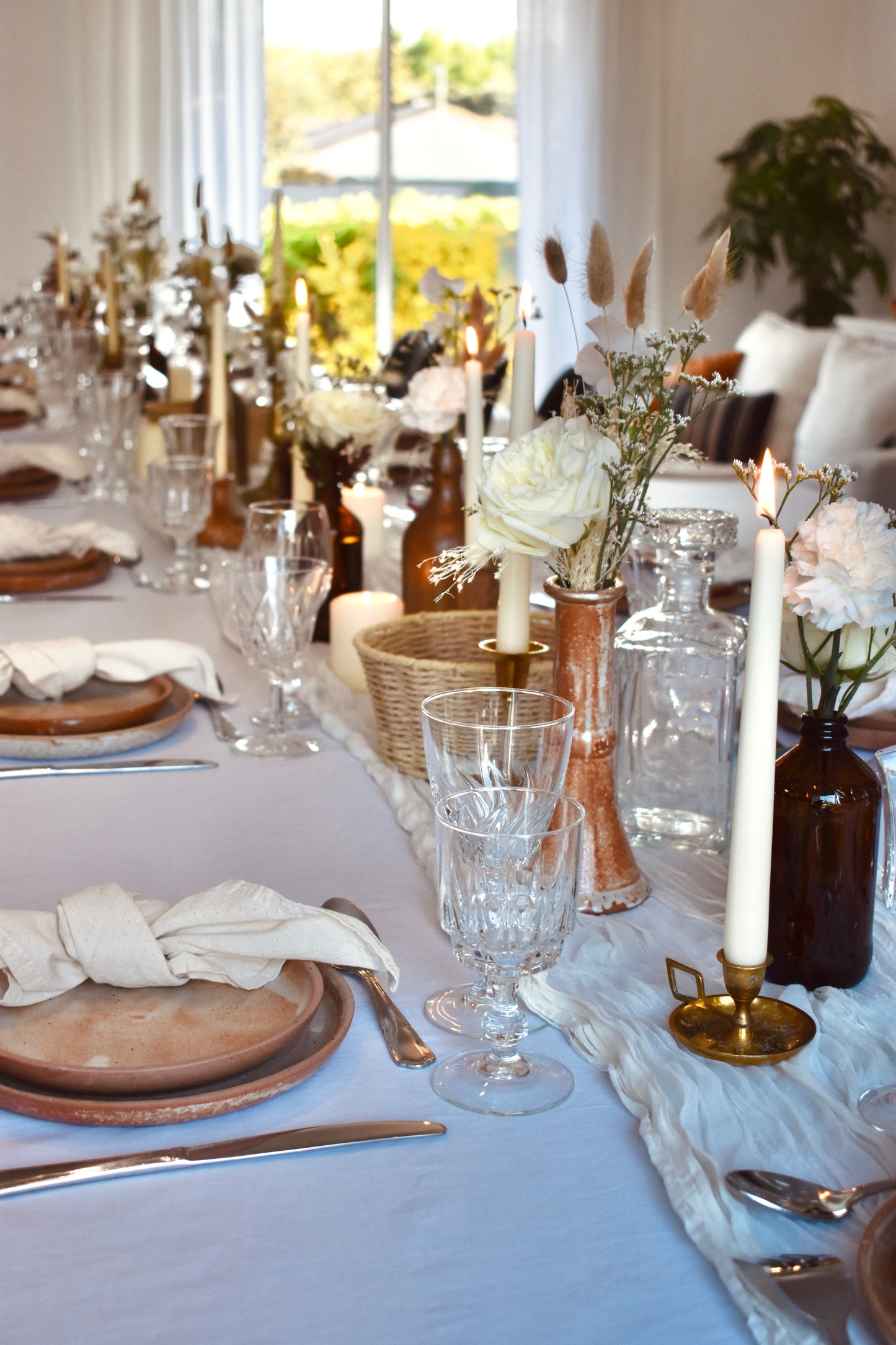 LOCATION Soliflore ou bougeoir en terre cuite