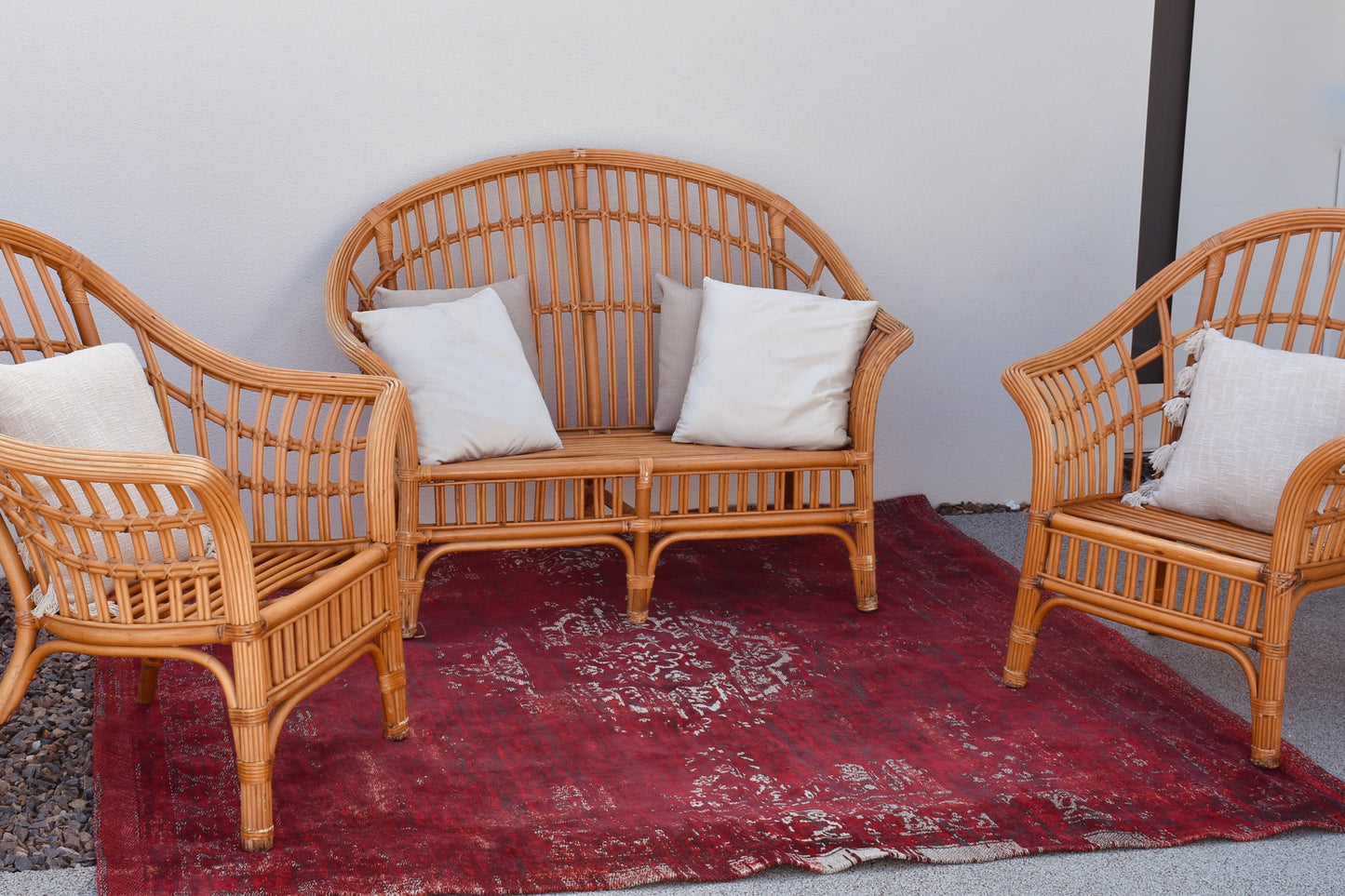 LOCATION Banquette en rotin « TULIPE »