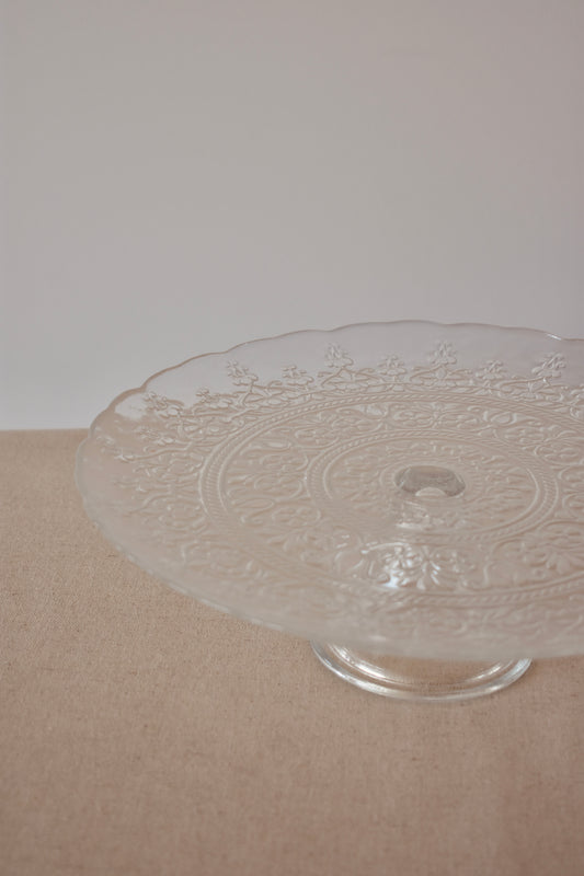 LOCATION Grand assiette de présentation sur pied vintage