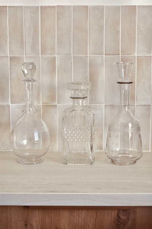 LOCATION Carafe d'eau en verre vintage