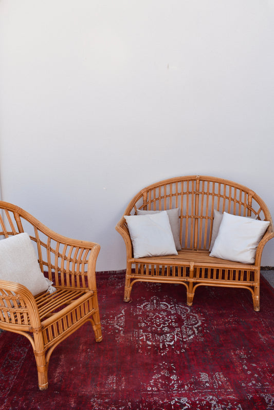 LOCATION Banquette en rotin « TULIPE »