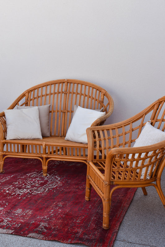 LOCATION Fauteuil en rotin « TULIPE »