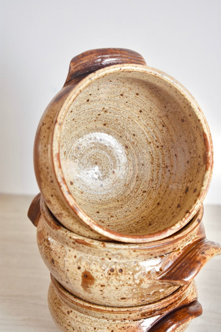 Bol de soupe beige et marron moucheté « SIMONE » - La Recyclerie LS