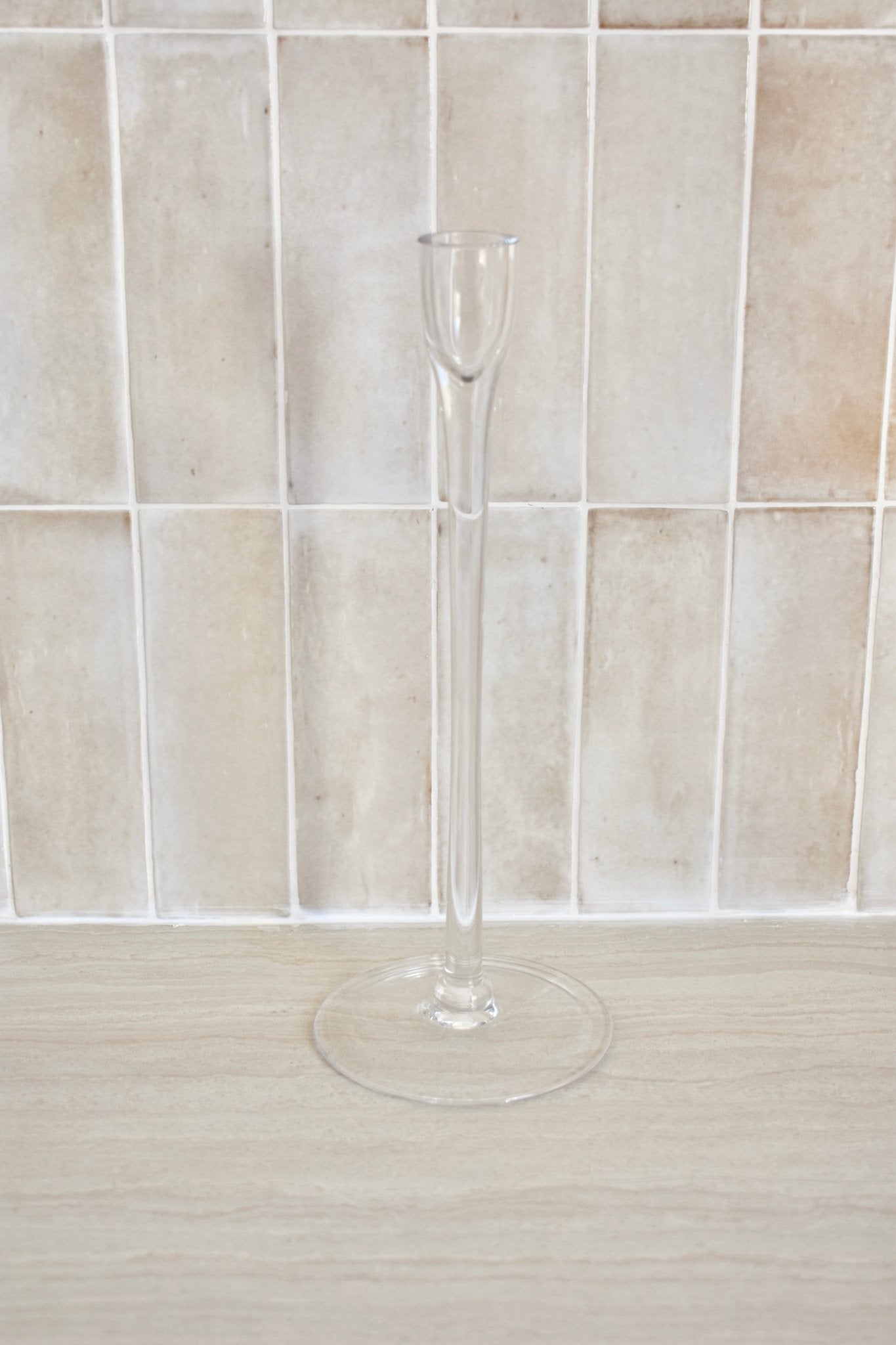 Bougeoir en verre lisse "ARSENE" - Studio Nuptia