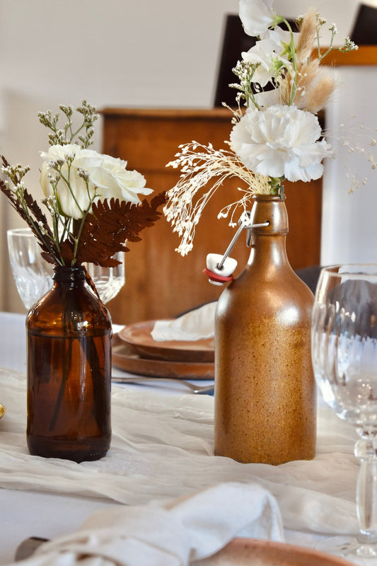 Bouteille grès vintage marron - Studio Nuptia