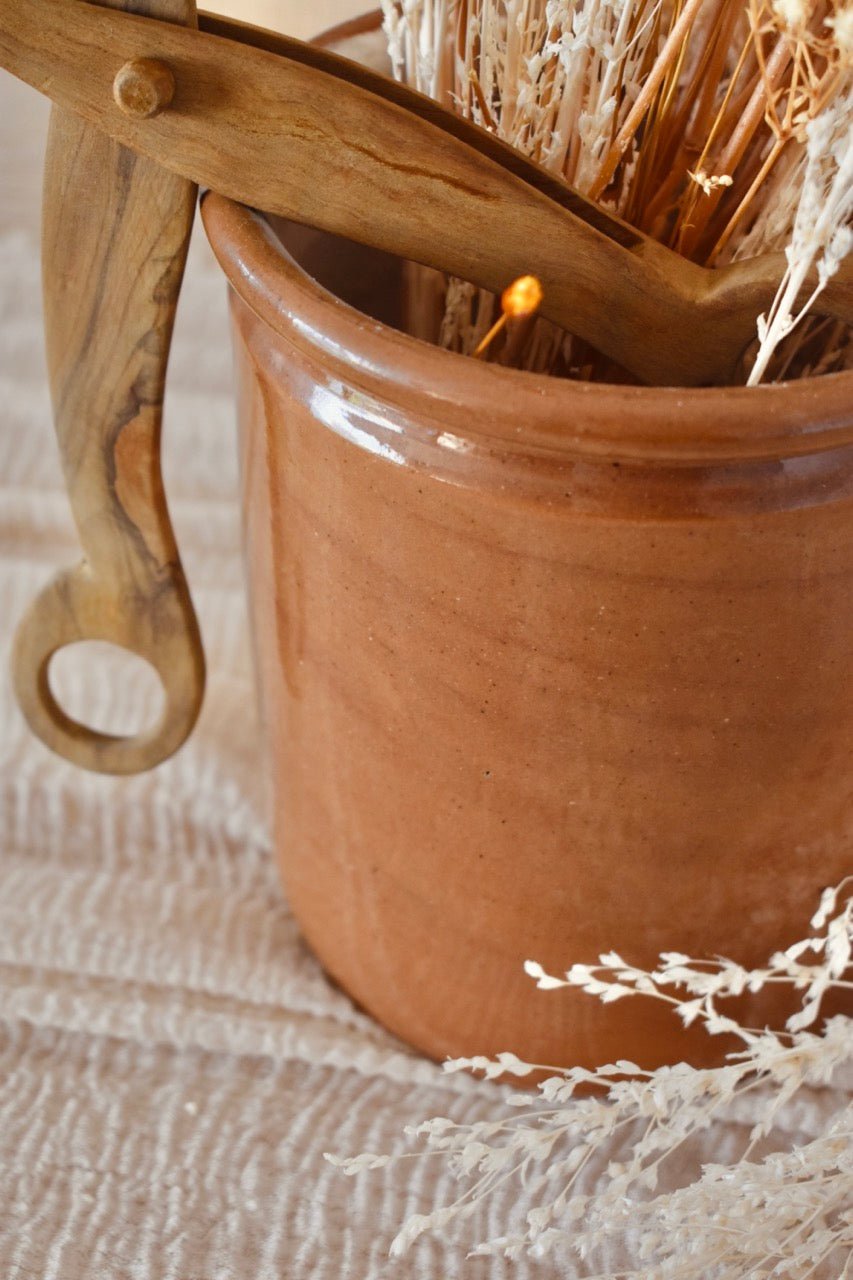 Cache pot marron brillant « SANTA » - La Recyclerie LS