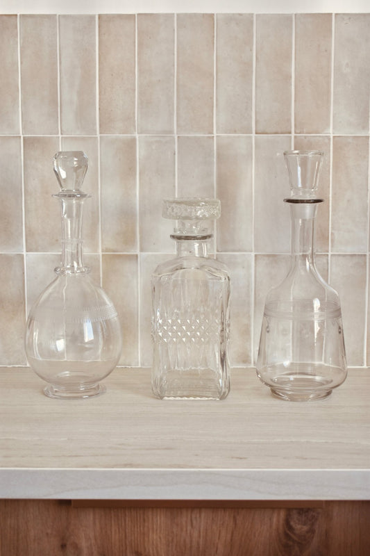 Carafe d'eau en verre vintage - Studio Nuptia