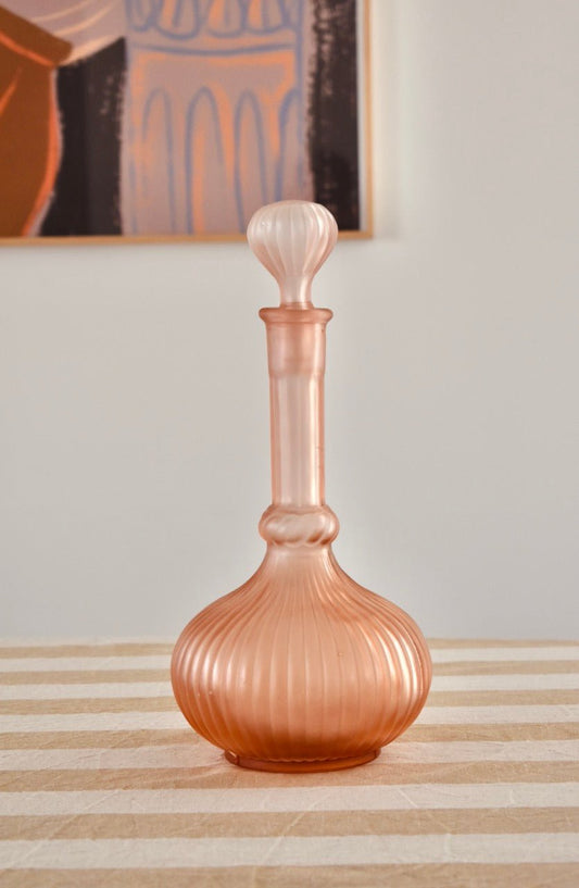 Carafe en verre rose mat « ROSE » - La Recyclerie LS
