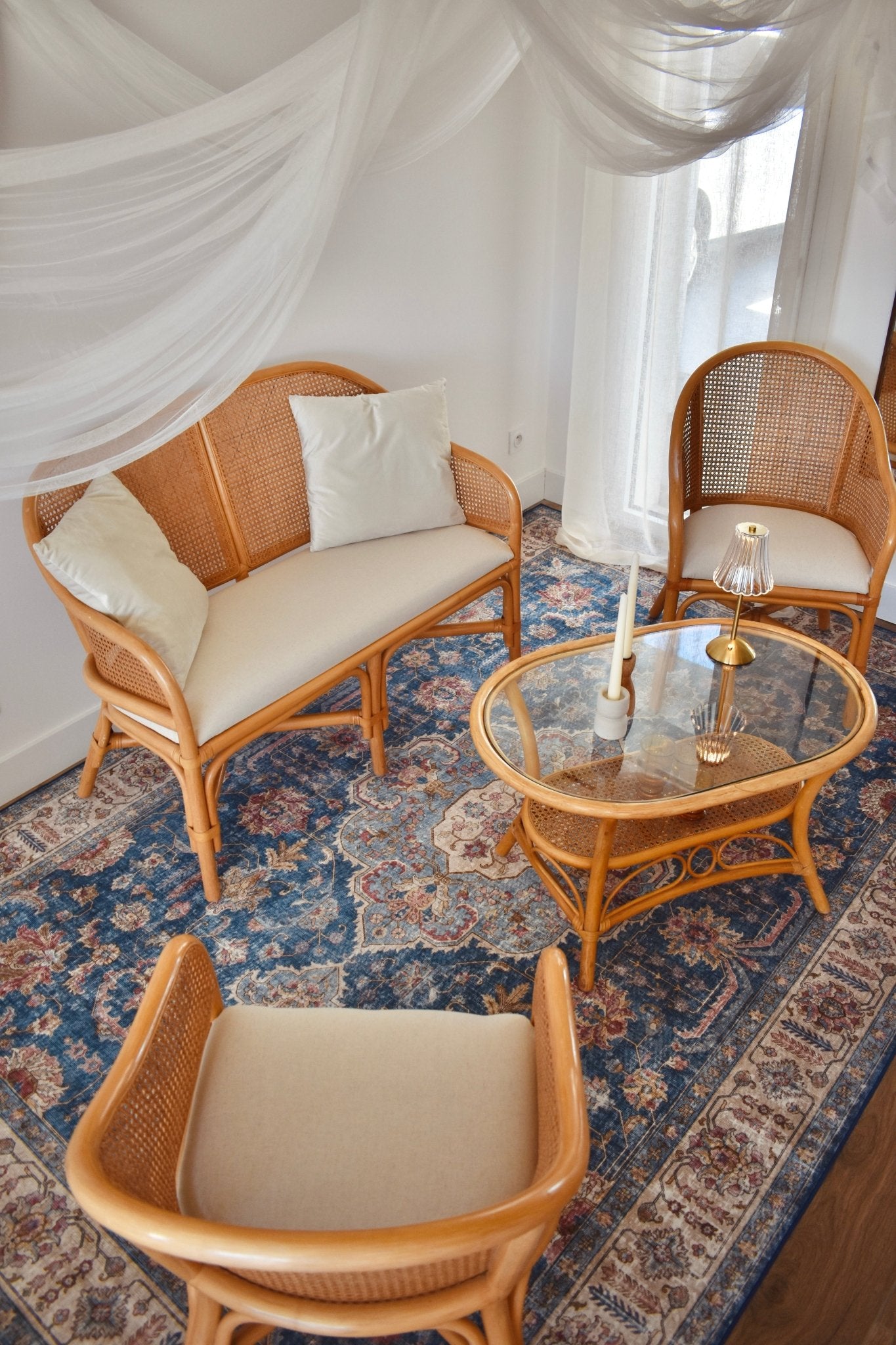 Fauteuil en cannage « PAQUERETTE » - Studio Nuptia
