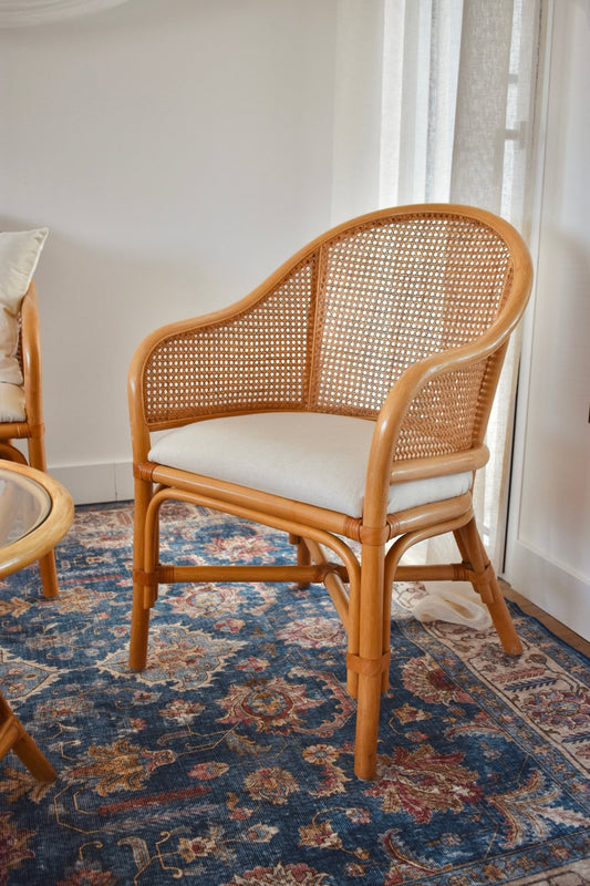 Fauteuil en cannage « PAQUERETTE » - Studio Nuptia