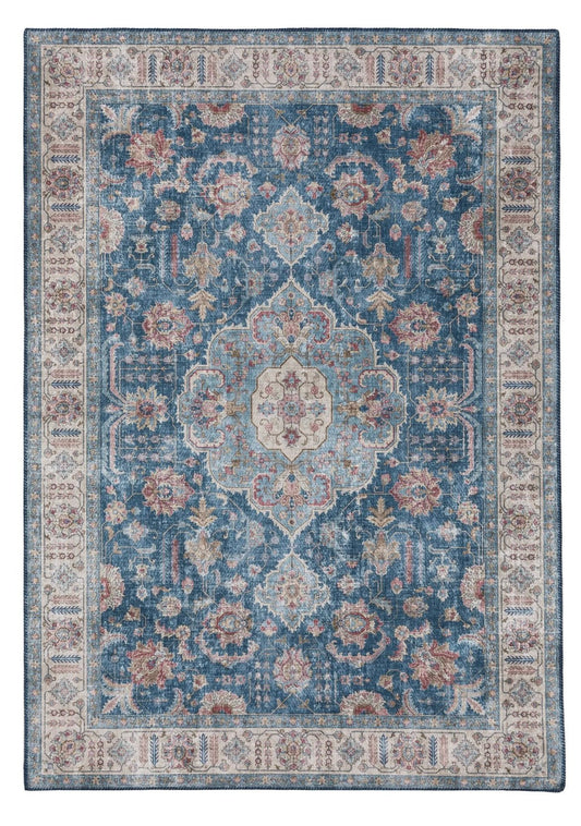 Grand tapis vintage bleu 200x300cm - Studio Nuptia