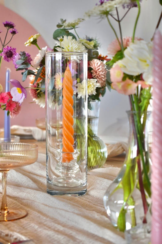 LOCATION Grand photophore ou vase en verre cylindrique - La Recyclerie LS