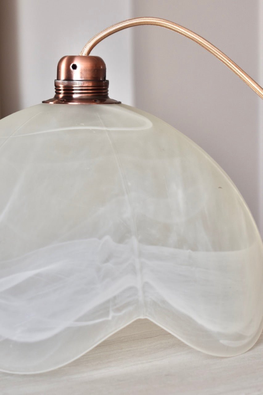 Luminaire suspension fleur en verre opaque mélangé « FLEUR » - La Recyclerie LS