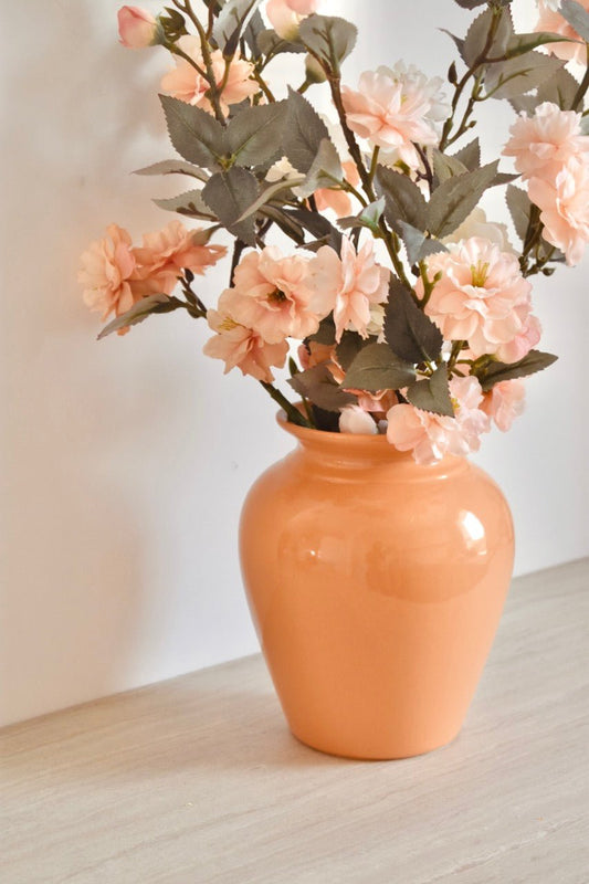 Petit vase orange « PEACH » - La Recyclerie LS