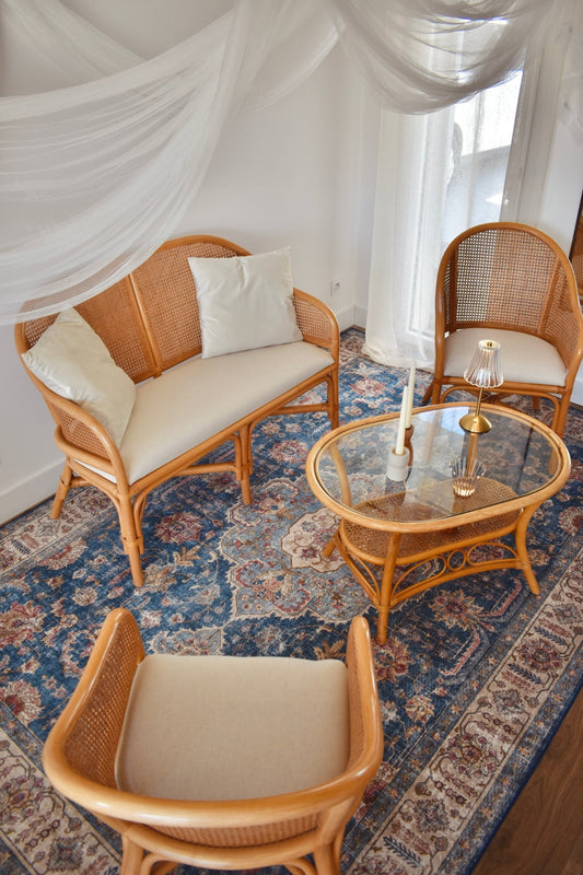 Salon en cannage « PAQUERETTE » - Studio Nuptia
