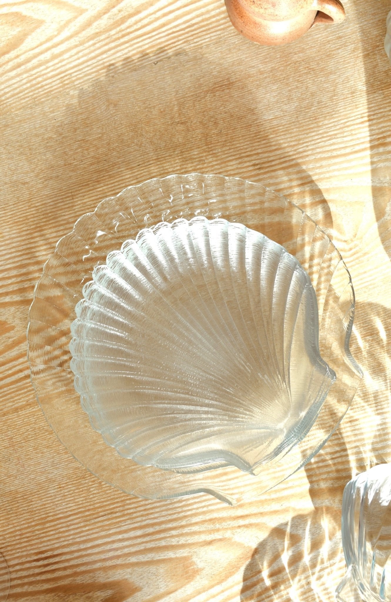 Service 6 petites assiettes transparentes coquille saint-jacques « SAINT JACQUES » - La Recyclerie LS