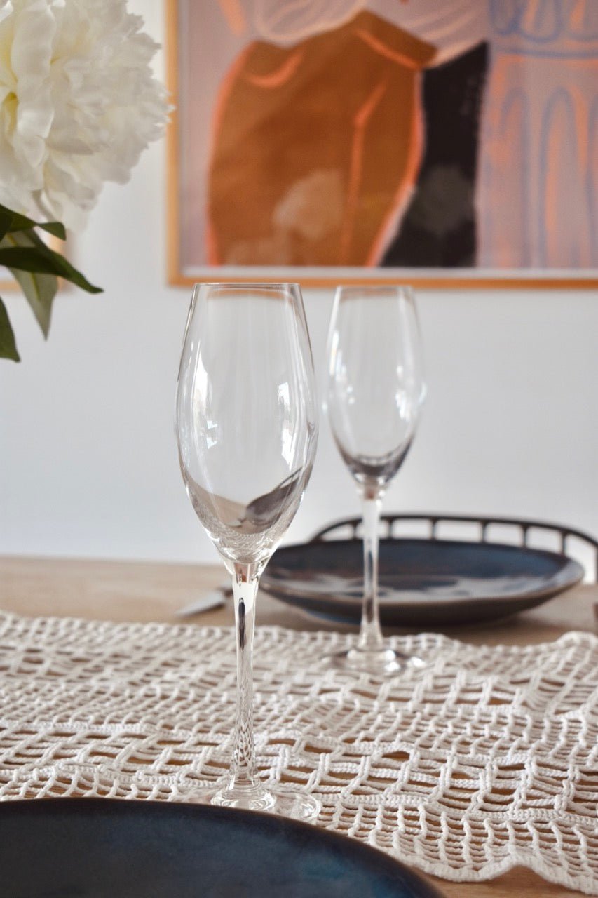 Service de 8 flûtes à champagne « ELEGANCE » - La Recyclerie LS