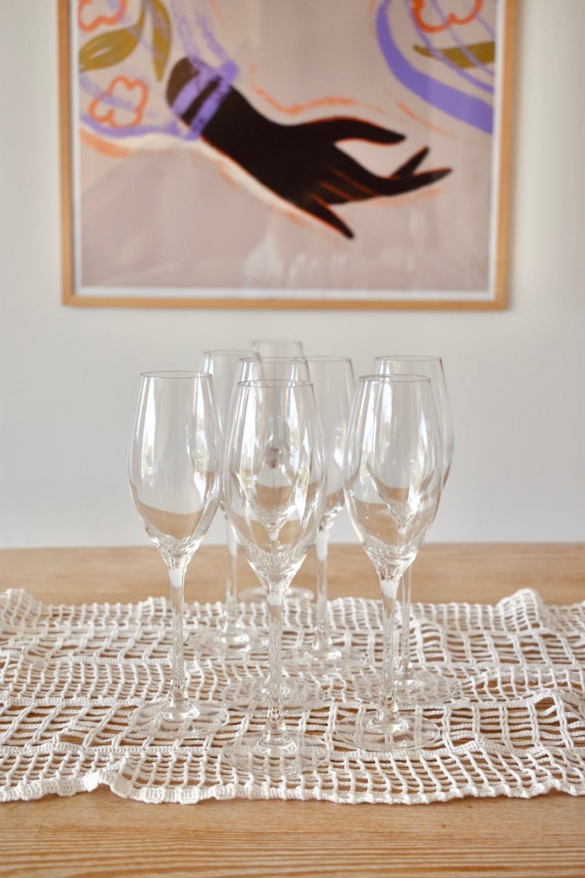 Service de 8 flûtes à champagne « ELEGANCE » - La Recyclerie LS