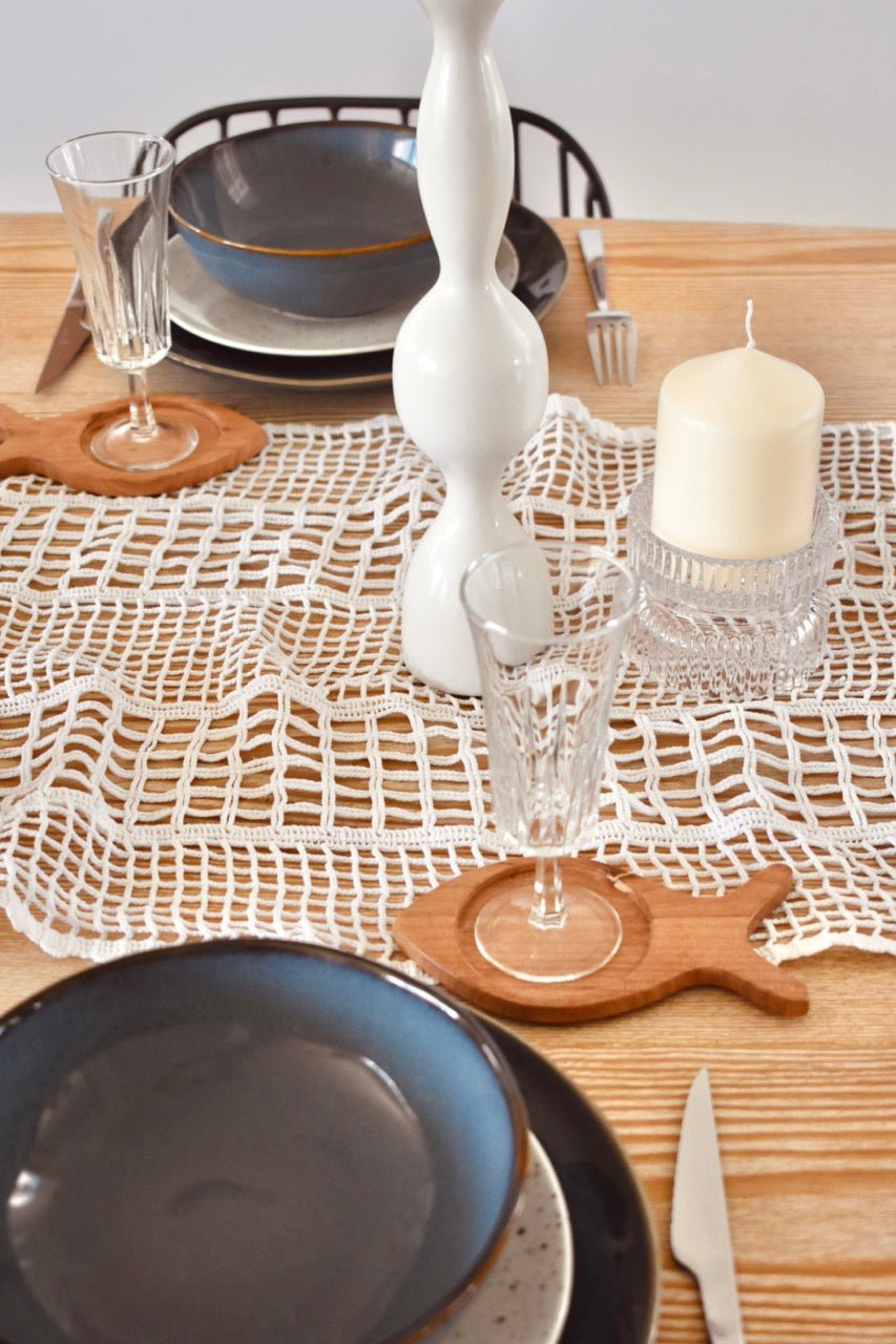 Set de 5 dessous de verres en bois « FISH » - La Recyclerie LS