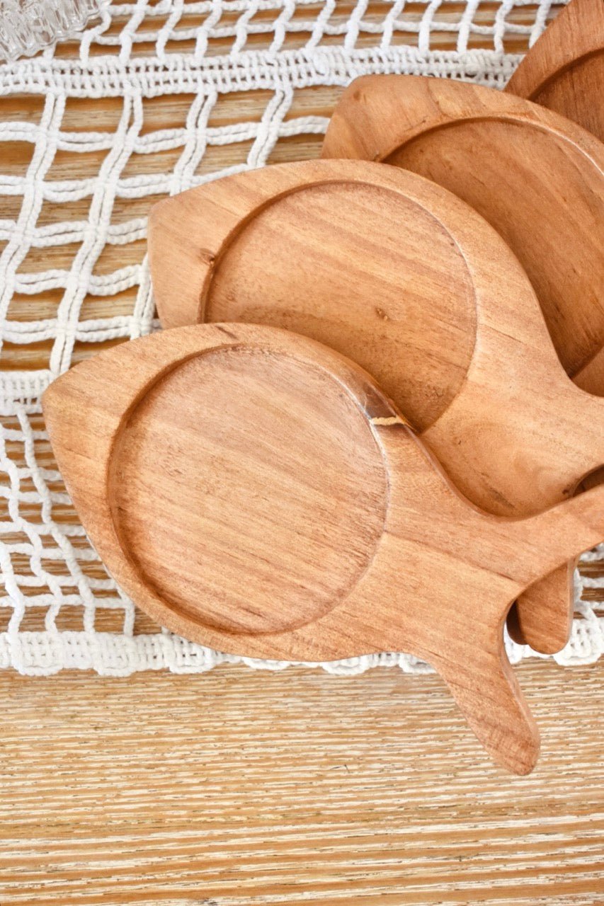 Set de 5 dessous de verres en bois « FISH » - La Recyclerie LS