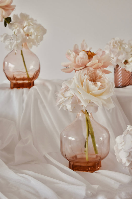 Soliflore carafe ronde Rosaline - Studio Nuptia