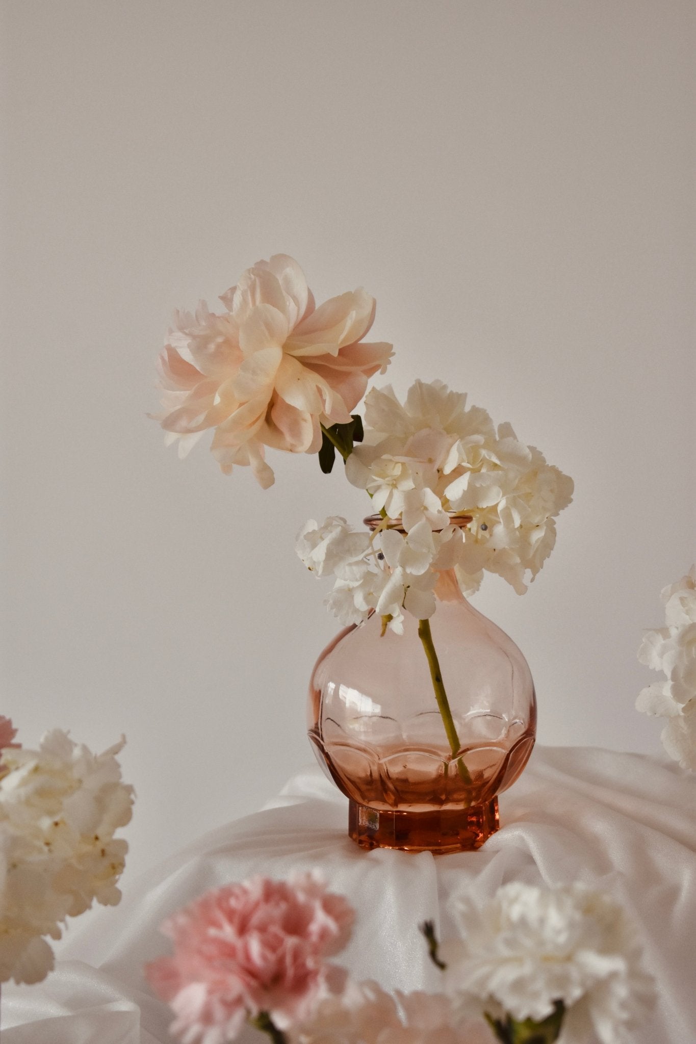 Soliflore carafe ronde Rosaline - Studio Nuptia