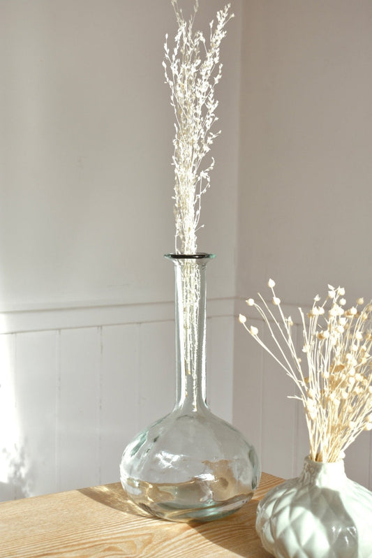 Vase bouteille en verre rond « BOUTEILLE A LA MER » - La Recyclerie LS